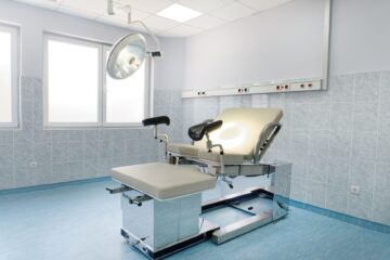 modern gynecological examination room interior