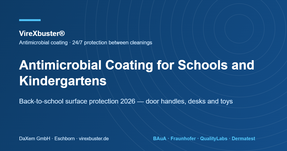 Antimicrobial coating for schools – VireXbuster protecting classroom door handles and desks