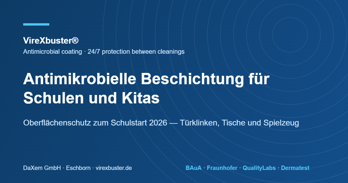 Antimikrobielle Beschichtung für Schulen – VireXbuster schützt Türklinken und Tische im Klassenzimmer